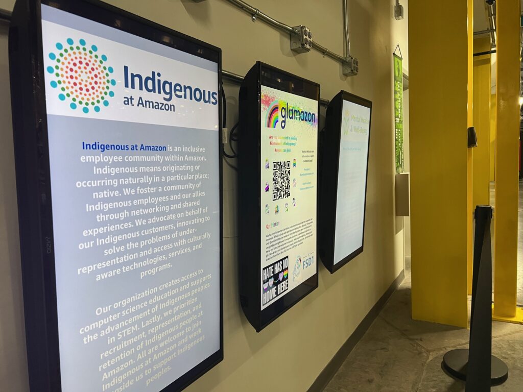 Indigenous at Amazon display boards